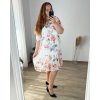 Šaty oversize letní šifonové 3/4 dlouhý rukáv dámské nadrozměr (52/54 ONE SIZE) ITALSKÁ MÓDA IMWGB24062/DR