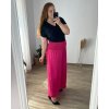 Kalhoty letní dlouhé dámské nadrozměr (56/58 ONE SIZE) POLSKÁ MÓDA IMWT24039/DR (Velikost 56/58, Barva tmavě růžová)