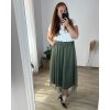 Sukně dlouhá dámská nadrozměr (48/50 ONE SIZE) ITALSKá MóDA IM424LILIE/DR (Velikost 48/50, Barva béžová)
