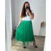 Sukně dlouhá dámská nadrozměr (48/50 ONE SIZE) ITALSKá MóDA IM424LILIE/DR (Velikost 48/50, Barva béžová)
