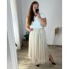 Sukně dlouhá dámská nadrozměr (48/50 ONE SIZE) ITALSKá MóDA IM424LILIE/DR (Velikost 48/50, Barva béžová)
