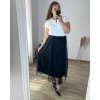 Sukně dlouhá dámská nadrozměr (48/50 ONE SIZE) ITALSKá MóDA IM424LILIE/DR (Velikost 48/50, Barva béžová)