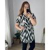 Šaty/tunika košilová s páskem krátký rukáv dámské (54/56 ONE SIZE) ITALSKá MóDA IM324LULU/DU