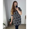 Šaty/tunika košilová s páskem krátký rukáv dámské (54/56 ONE SIZE) ITALSKá MóDA IM324LULU/DU