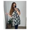 Šaty/tunika košilová s páskem krátký rukáv dámské (54/56 ONE SIZE) ITALSKá MóDA IM324LULU/DU (Velikost 54/56, Barva béžová)