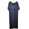 Šaty dlouhé maxi letní volnočasové krátký rukáv dámské (56/58 ONE SIZE) ITALSKÁ MÓDA IMD24213/DR (Velikost 56/58, Barva červená)