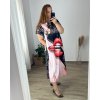 Šaty s krátkým rukávem dámské nadrozměr (L/XL/2XL ONE SIZE) ITALSKÁ MÓDA IMF24LAJLA-4/DR