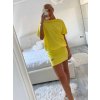 Šaty letní volnočasové krátký rukáv dámské (S/M/L ONE SIZE) ITALSKá MóDA IM424322/DU (Velikost M/L, Barva tmavě růžová)