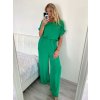 Souprava letní tunika a kalhoty dámská (M/L/XL ONE SIZE) ITALSKÁ MÓDA IM424200/DU (Velikost M/L, Barva Černá)