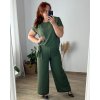 Souprava letní tunika a kalhoty dámská (M/L/XL ONE SIZE) ITALSKÁ MÓDA IM424200/DU (Velikost M/L, Barva Černá)