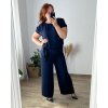 Souprava letní tunika a kalhoty dámská (M/L/XL ONE SIZE) ITALSKÁ MÓDA IM424200/DU (Velikost M/L, Barva Černá)