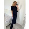 Souprava letní tunika a kalhoty dámská (M/L/XL ONE SIZE) ITALSKÁ MÓDA IM424200/DU (Velikost M/L, Barva Černá)
