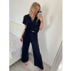Souprava letní tunika  a kalhoty dámské (S/M ONE SIZE) ITALSKá MóDA IM324119/DU (Velikost S/M/L, Barva Černá)
