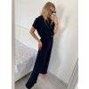 Souprava letní tunika  a kalhoty dámské (S/M ONE SIZE) ITALSKá MóDA IM324119/DU (Velikost S/M/L, Barva Černá)
