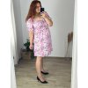 Šaty dlouhé letní carmen dlouhý rukáv dámské nadrozměr (40/42 ONE SIZE) ITALSKÁ MÓDA IMWEC24081/DUR (Velikost 40/42, Barva růžová)