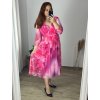 Šaty dlouhé šifonové dlouhý rukáv dámské nadrozměr (44/46 ONE SIZE) ITALSKÁ MÓDA IMWEC24092-5/DUR