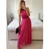 Šaty společenské elegantní bez rukávu dámské (S/M ONE SIZE) ITALSKÁ MÓDA IMPSH223590/DR (Velikost S/M/L, Barva zelená smaragdová)