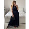 Šaty společenské elegantní bez rukávu dámské (S/M ONE SIZE) ITALSKÁ MÓDA IMPSH223590/DR (Velikost S/M/L, Barva zelená smaragdová)