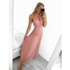 Šaty společenské elegantní bez rukávu dámské (S/M ONE SIZE) ITALSKÁ MÓDA IMPSH223590/DR (Velikost S/M/L, Barva zelená smaragdová)