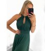 Šaty společenské elegantní bez rukávu dámské (S/M ONE SIZE) ITALSKÁ MÓDA IMPSH223590/DR (Velikost S/M/L, Barva zelená smaragdová)