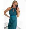 Šaty společenské elegantní bez rukávu dámské (S/M ONE SIZE) ITALSKÁ MÓDA IMPSH223590/DR (Velikost S/M/L, Barva zelená smaragdová)