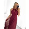 Šaty společenské elegantní bez rukávu dámské (S/M ONE SIZE) ITALSKÁ MÓDA IMPSH223590/DR (Velikost S/M/L, Barva zelená smaragdová)