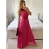 Šaty společenské elegantní bez rukávu dámské (S/M ONE SIZE) ITALSKÁ MÓDA IMPSH223590/DR (Velikost S/M/L, Barva zelená smaragdová)