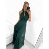 Šaty společenské elegantní bez rukávu dámské (S/M ONE SIZE) ITALSKÁ MÓDA IMPSH223590/DR (Velikost S/M/L, Barva zelená smaragdová)