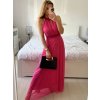 Šaty společenské elegantní bez rukávu dámské (S/M ONE SIZE) ITALSKÁ MÓDA IMPSH223590/DR (Velikost S/M/L, Barva zelená smaragdová)