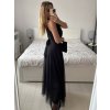 Šaty společenské elegantní bez rukávu dámské (S/M ONE SIZE) ITALSKÁ MÓDA IMPSH223590/DR (Velikost S/M/L, Barva zelená smaragdová)