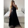 Šaty společenské elegantní bez rukávu dámské (S/M ONE SIZE) ITALSKÁ MÓDA IMPSH223590/DR (Velikost S/M/L, Barva zelená smaragdová)