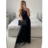 Šaty společenské elegantní bez rukávu dámské (S/M ONE SIZE) ITALSKÁ MÓDA IMPSH223590/DR (Velikost S/M/L, Barva zelená smaragdová)