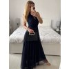 Šaty společenské elegantní bez rukávu dámské (S/M ONE SIZE) ITALSKÁ MÓDA IMPSH223590/DR (Velikost S/M/L, Barva zelená smaragdová)