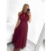 Šaty společenské elegantní bez rukávu dámské (S/M ONE SIZE) ITALSKÁ MÓDA IMPSH223590/DR (Velikost S/M/L, Barva zelená smaragdová)