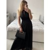 Šaty společenské elegantní bez rukávu dámské (S/M ONE SIZE) ITALSKÁ MÓDA IMPSH223590/DR (Velikost S/M/L, Barva zelená smaragdová)