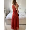 Šaty společenské elegantní bez rukávu dámské (S/M ONE SIZE) ITALSKÁ MÓDA IMPSH223590/DR (Velikost S/M/L, Barva zelená smaragdová)