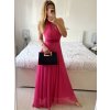 Šaty společenské elegantní bez rukávu dámské (S/M ONE SIZE) ITALSKÁ MÓDA IMPSH223590/DR (Velikost S/M/L, Barva zelená smaragdová)