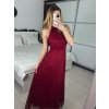 Šaty společenské elegantní bez rukávu dámské (S/M ONE SIZE) ITALSKÁ MÓDA IMPSH223590/DR (Velikost S/M/L, Barva zelená smaragdová)