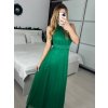 Šaty společenské elegantní bez rukávu dámské (S/M ONE SIZE) ITALSKÁ MÓDA IMPSH223590/DR (Velikost S/M/L, Barva zelená smaragdová)