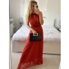 Šaty společenské elegantní bez rukávu dámské (S/M ONE SIZE) ITALSKÁ MÓDA IMPSH223590/DR (Velikost S/M/L, Barva zelená smaragdová)