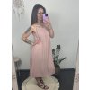 Šaty letní šifonové skládané na ramínka dámské (S/M/L/XL ONE SIZE) ITALSKÁ MÓDA IMC22468/DR (Velikost M/L, Barva fialová)