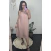 Šaty letní šifonové skládané na ramínka dámské (S/M/L/XL ONE SIZE) ITALSKÁ MÓDA IMC22468/DR (Velikost M/L, Barva fialová)