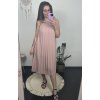 Šaty letní šifonové skládané na ramínka dámské (S/M/L/XL ONE SIZE) ITALSKÁ MÓDA IMC22468/DR (Velikost M/L, Barva fialová)