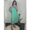 Šaty letní šifonové skládané na ramínka dámské (S/M/L/XL ONE SIZE) ITALSKÁ MÓDA IMC22468/DR (Velikost M/L, Barva fialová)