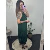 Šaty letní šifonové skládané na ramínka dámské (S/M/L/XL ONE SIZE) ITALSKÁ MÓDA IMC22468/DR (Velikost M/L, Barva fialová)