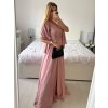 Šaty dlouhé elegantní společenské bez rukávu dámské (S/M ONE SIZE) ITALSKÁ MÓDA IMPBB2480872bl/DU (Velikost S/M/L, Barva růžová starorůžová)
