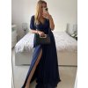 Šaty dlouhé elegantní společenské bez rukávu dámské (S/M ONE SIZE) ITALSKÁ MÓDA IMPBB2480872bl/DU (Velikost S/M/L, Barva růžová starorůžová)