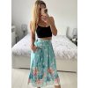 Sukně středně krátká dámská (S/M ONE SIZE) ITALSKÁ MÓDA IMM24M3154F/DU (Velikost S/M/L, Barva modrá)