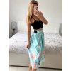 Sukně středně krátká dámská (S/M ONE SIZE) ITALSKÁ MÓDA IMM24M3154F/DU (Velikost S/M/L, Barva modrá)