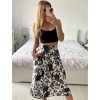 Sukně středně krátká dámská (S/M ONE SIZE) ITALSKÁ MÓDA IMM24M3154-6/DU (Velikost S/M/L, Barva Černo-bílá)